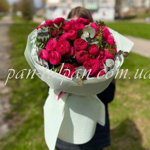 роза пионов. 5 шт, зелень, упаковка